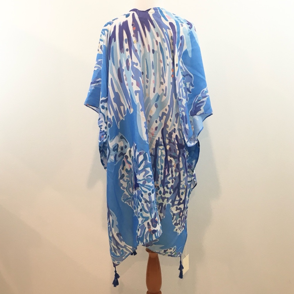 Riah | Blue & Purple Kimono with Tassels - Picture 9 of 9